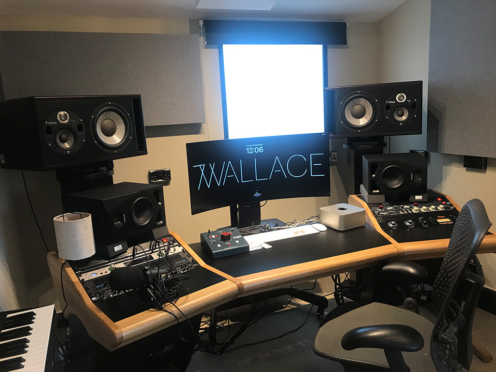 Control room at the IE7 Group studio in Camden