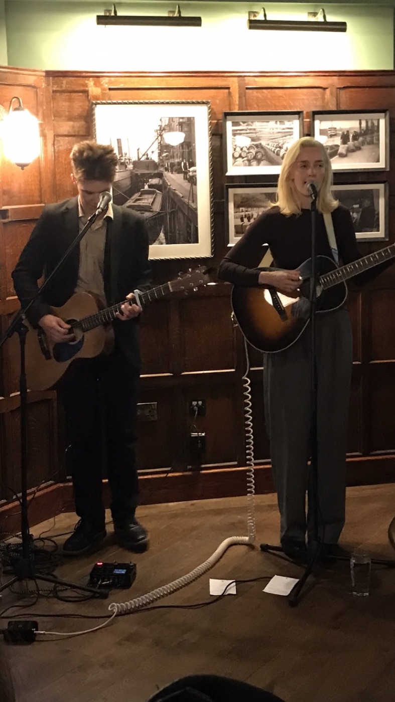 Acoustic duo performing live at the Tallyman