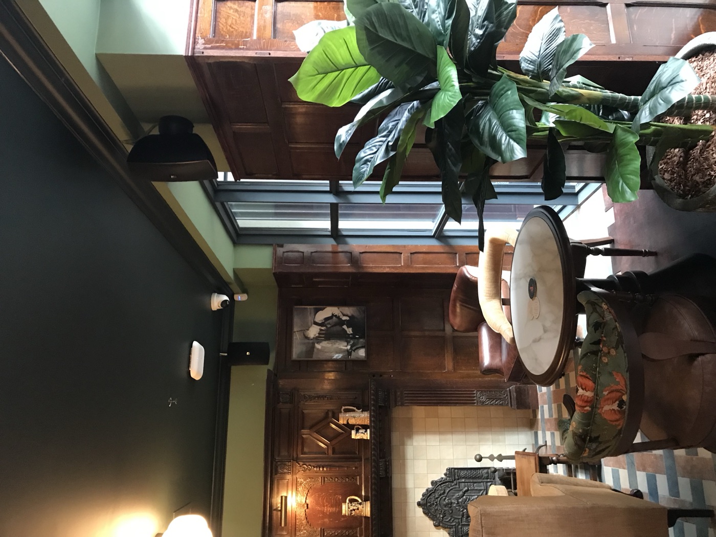 Audac wall speakers in the lounge area